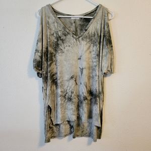 TYEDYE Cold-Shoulder T-Shirt